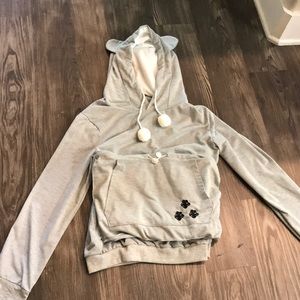 cat hoodie with pet pouch